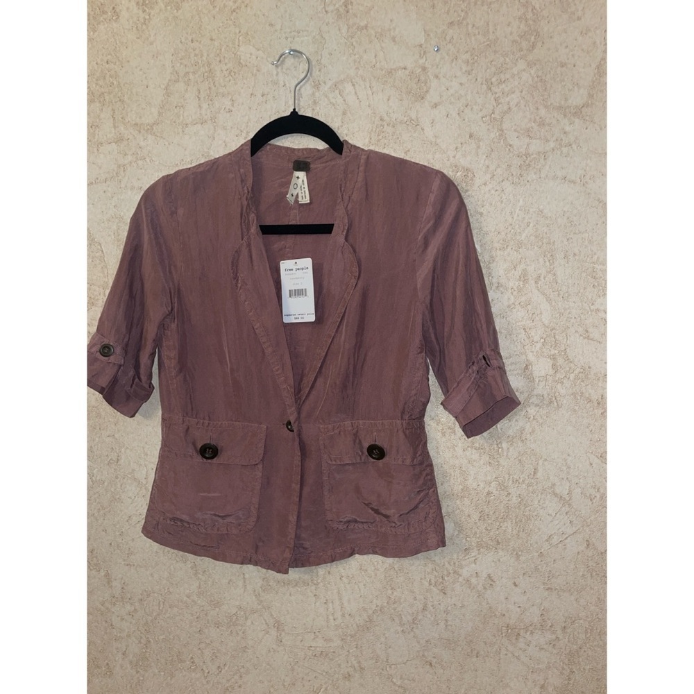 We The Free by Free People Brushed Silk Blazer New With Tags